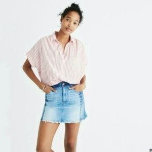 Madewell Denim Color block Mini Skirt Two tone 32